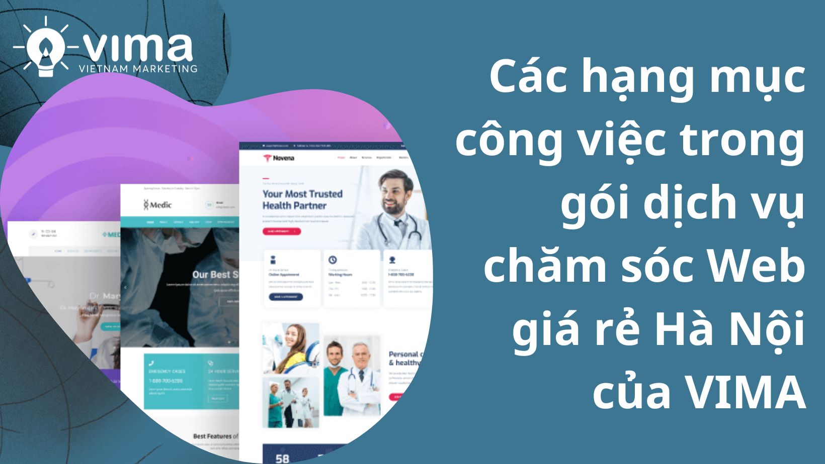Các hạng mục công việc thực hiện trong gói chăm sóc Web tại Hà Nội uy tín của VIMA