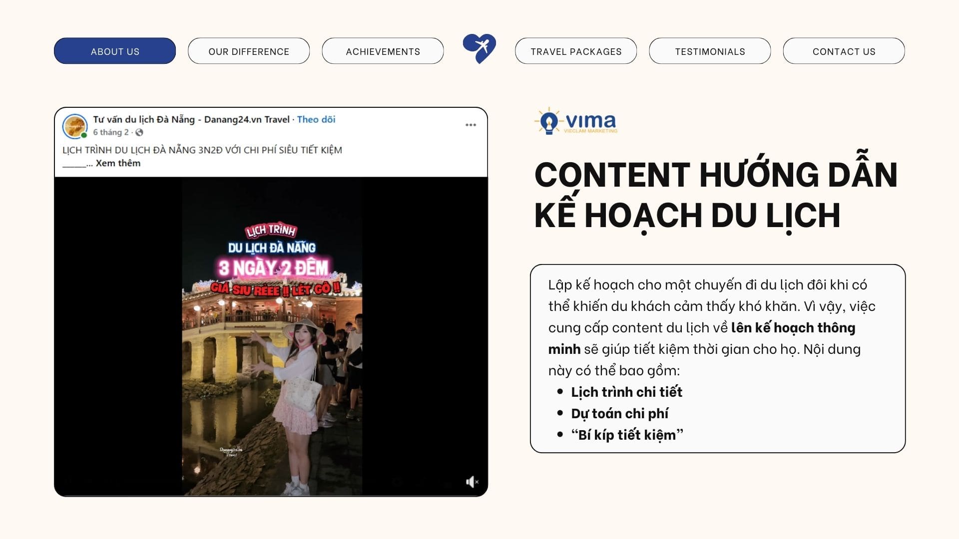 Content hướng dẫn kế hoạch du lịch - Nội dung fanpage bổ ích