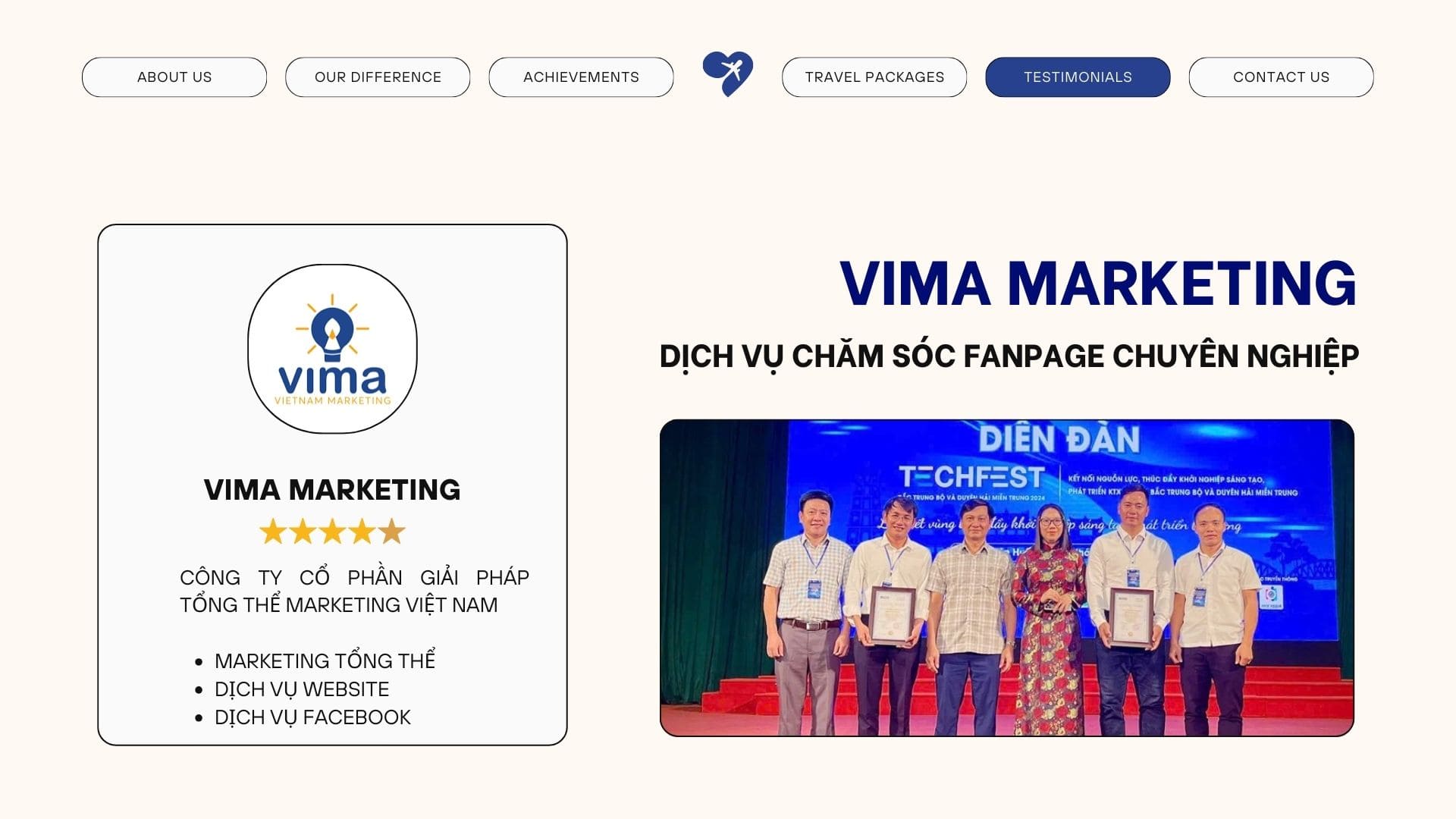 Dịch vụ chăm sóc fanpage của VIMA Marketing