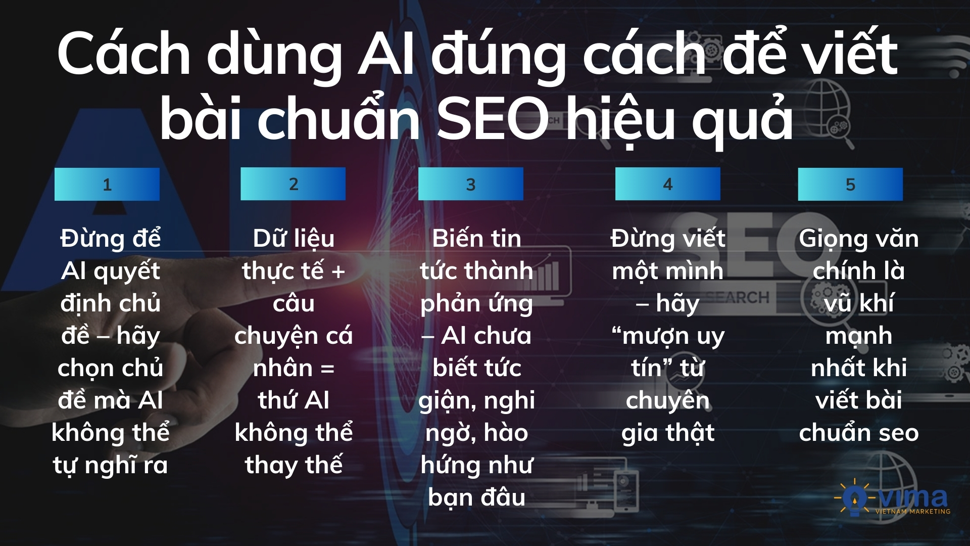 Dùng AI đúng cách, bài viết chuẩn SEO không chỉ nhanh hơn mà còn dễ dàng lên top và giữ vững thứ hạng.