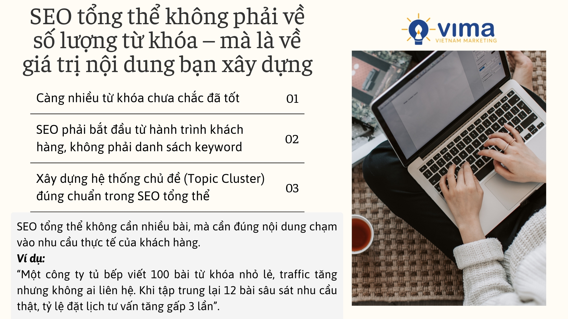 Làm SEO đúng cách là xây nội dung theo hành trình khách hàng, không chạy đua từ khóa.