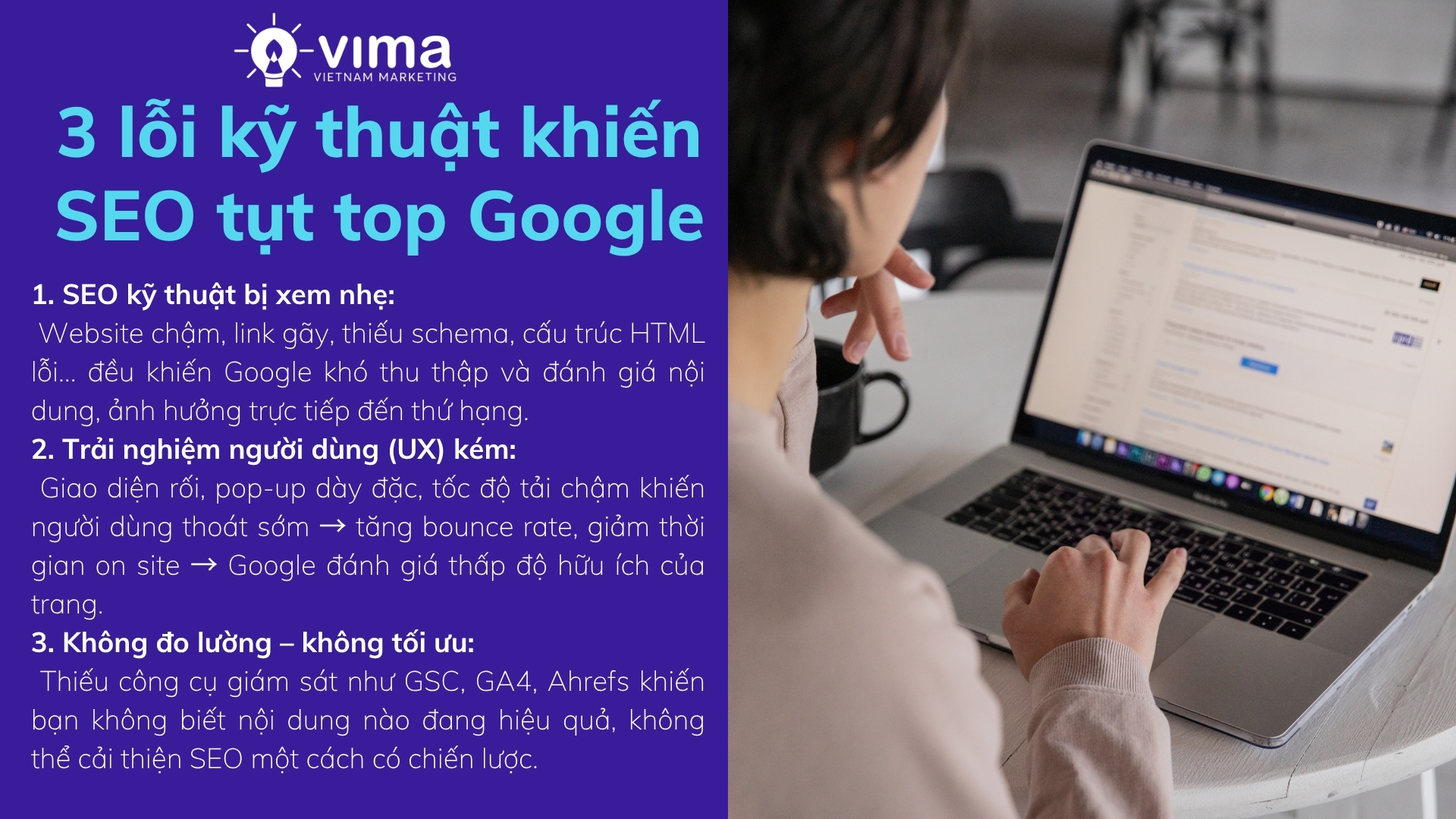SEO thất bại không phải vì thiếu content, mà vì bạn bỏ quên kỹ thuật, UX và đo lường dữ liệu.