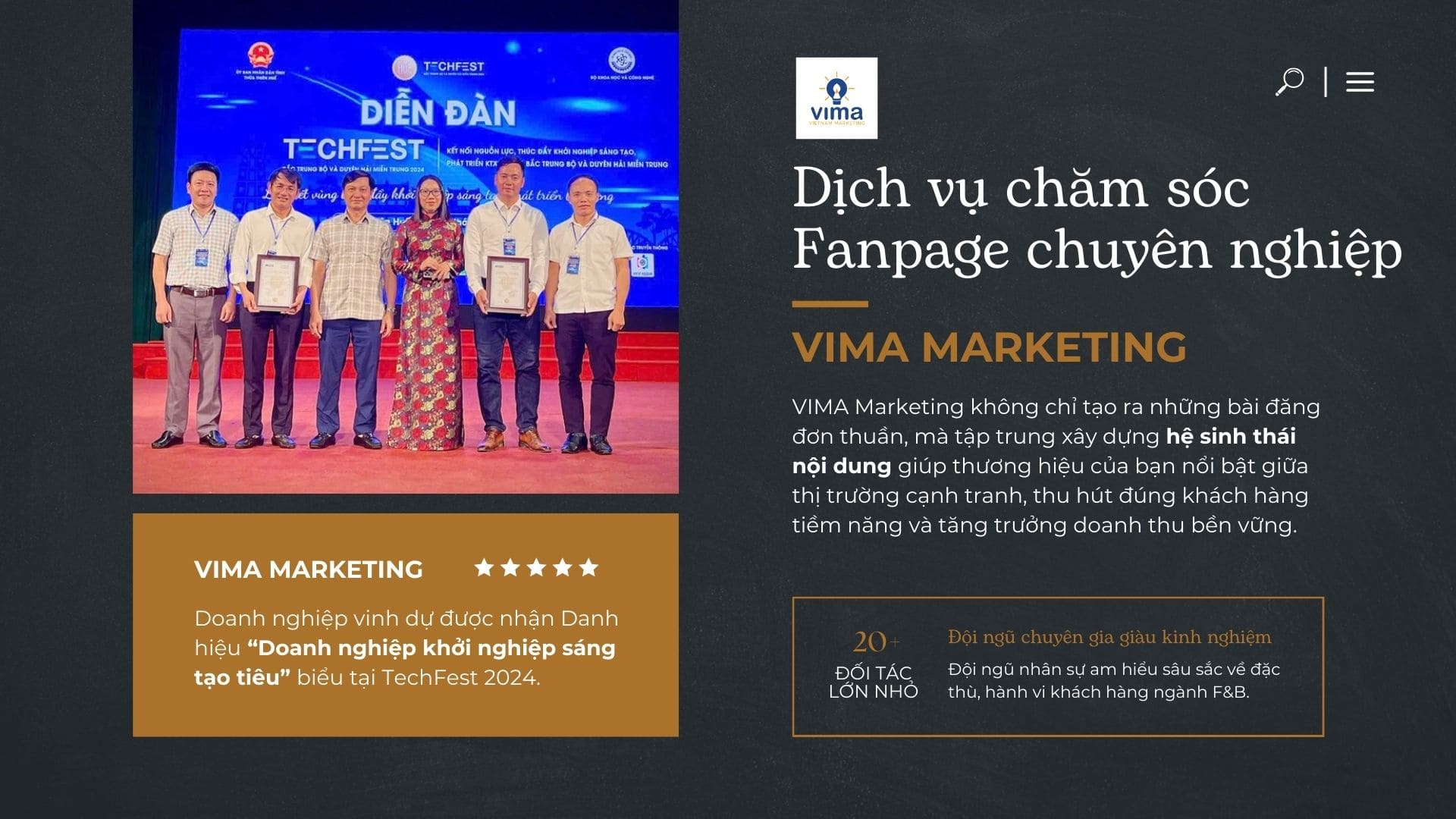 Dịch vụ chăm sóc Fanpage chuyên nghiệp từ VIMA Marketing