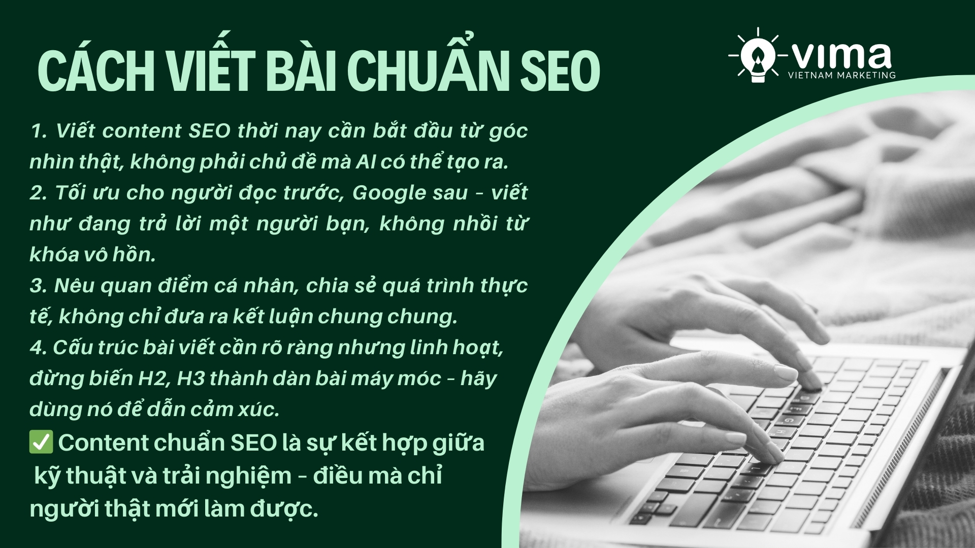 Viết bài chuẩn SEO không phải theo công thức, mà là dùng trải nghiệm thật để tạo nội dung khiến người đọc lẫn Google đều muốn ở lại