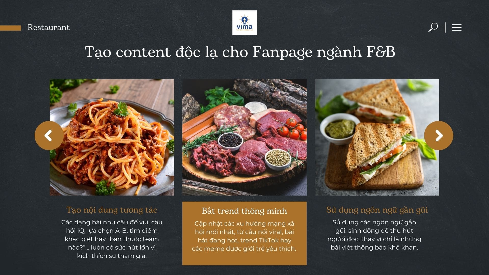 Gợi ý các content độc lạ cho ngành FnB và nhà hàng