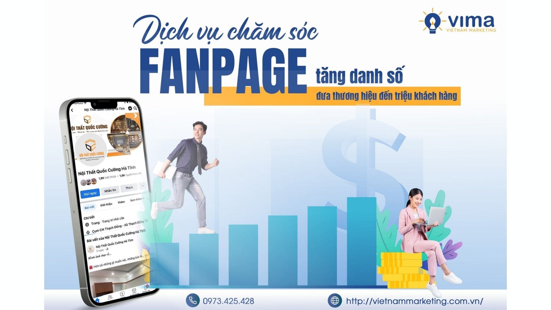 Dịch vụ chăm sóc Fanpage chuyên nghiệp từ VIMA Marketing