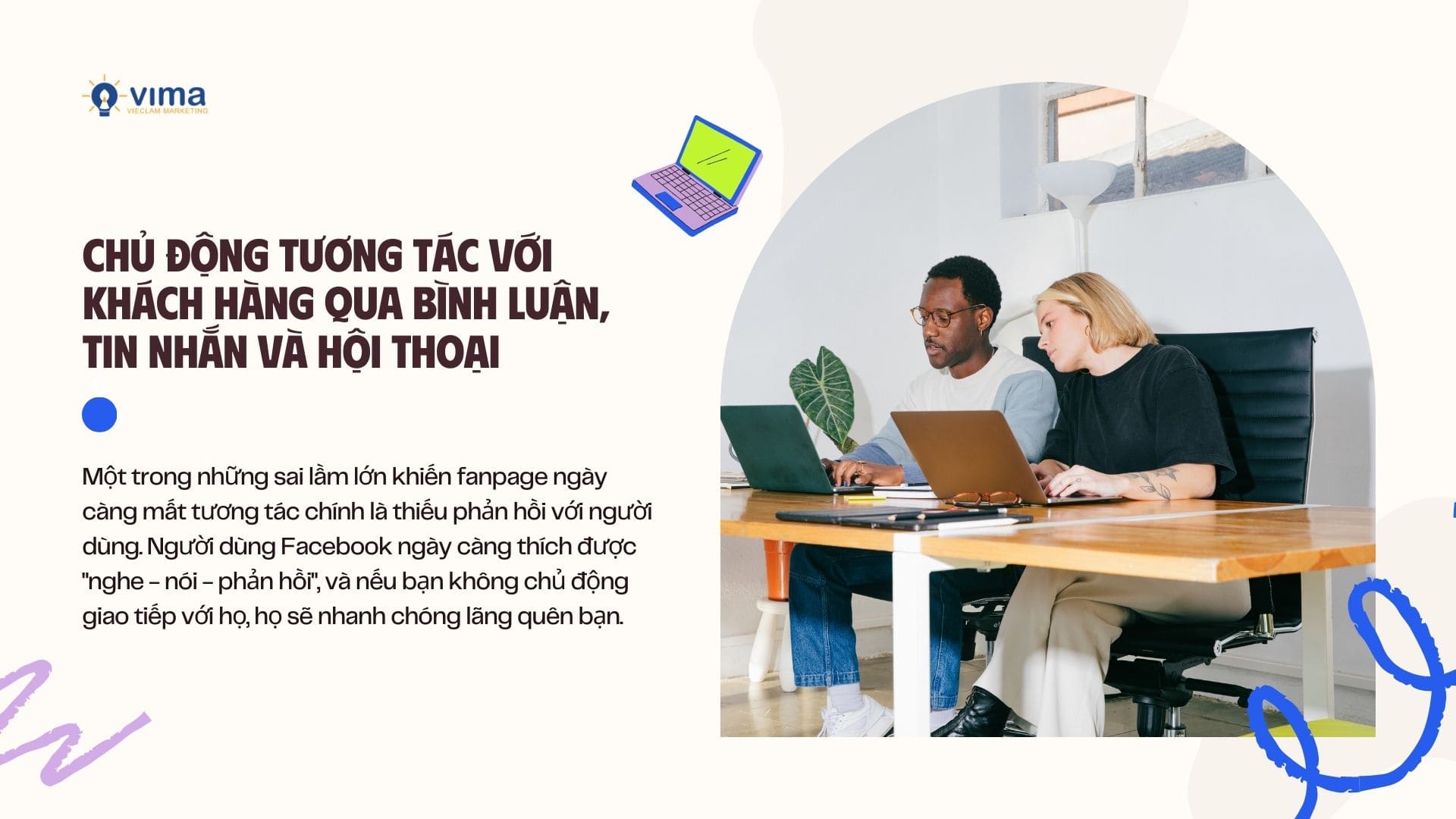 Chủ động trò chuyện với khách hàng qua bình luận, tin nhắn và hội thoại