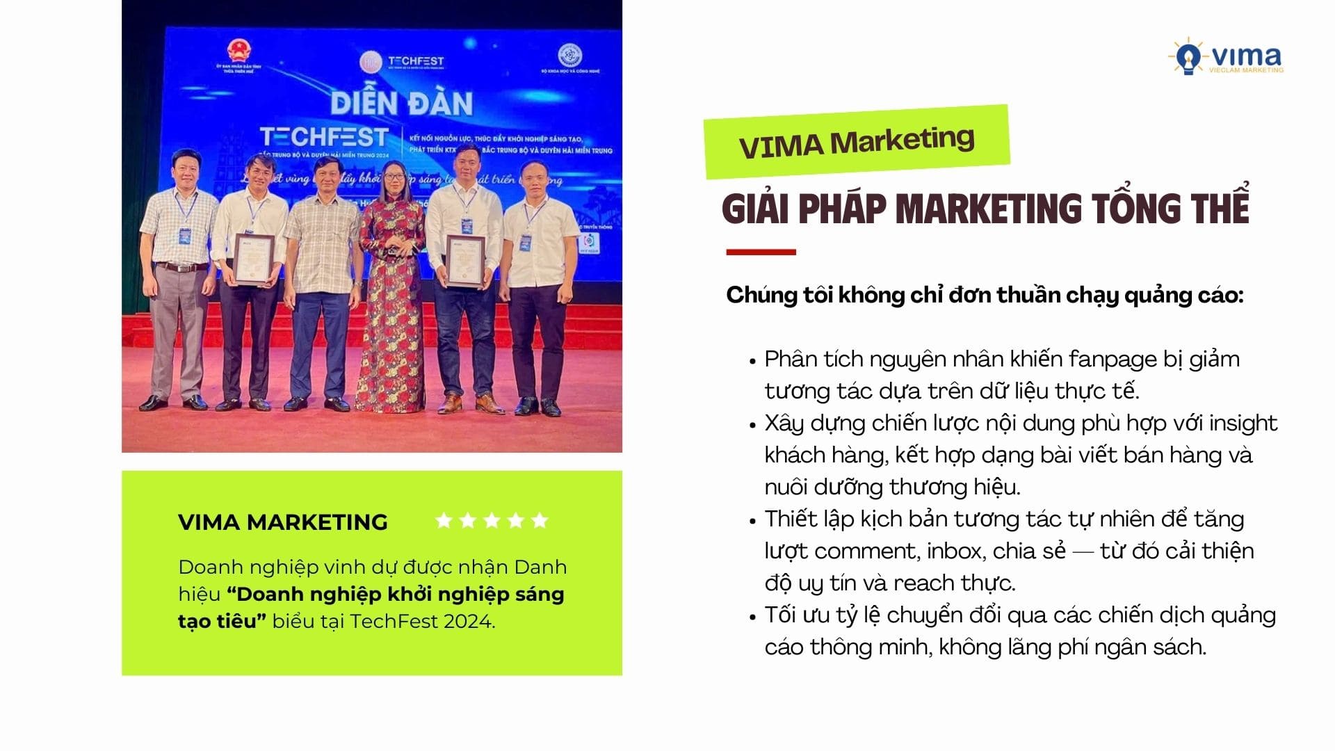 Dịch vụ Marketing tổng thể từ VIMA Marketing