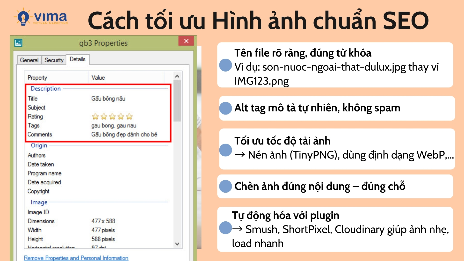 Hình đẹp chưa đủ, ảnh cần đúng ngữ nghĩa, nhẹ và đặt đúng chỗ để thực sự giúp tăng thứ hạng SEO.
