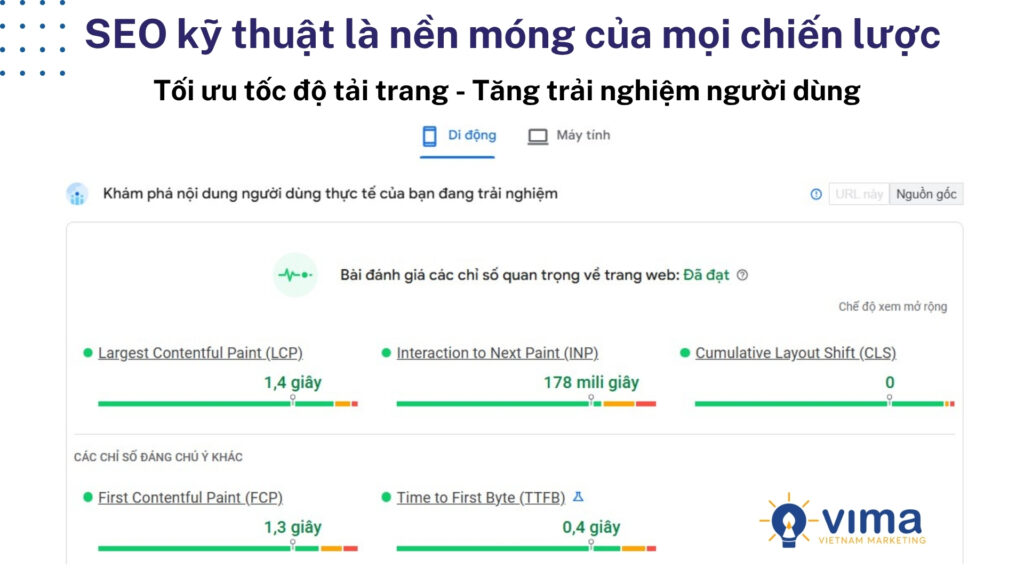 Website chậm thì content hay mấy cũng vô nghĩa – tối ưu tốc độ tải trang là bước đầu tiên để SEO có cơ hội lên top.