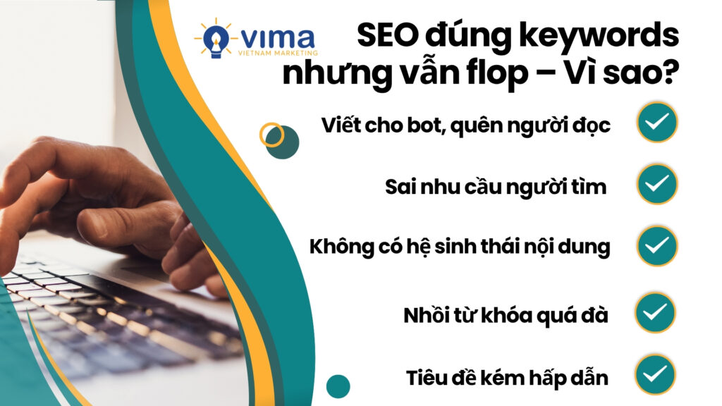 Nhồi từ khóa đủ mọi nơi nhưng vẫn không lên top – vì Google giờ đánh giá trải nghiệm, không chỉ kỹ thuật.