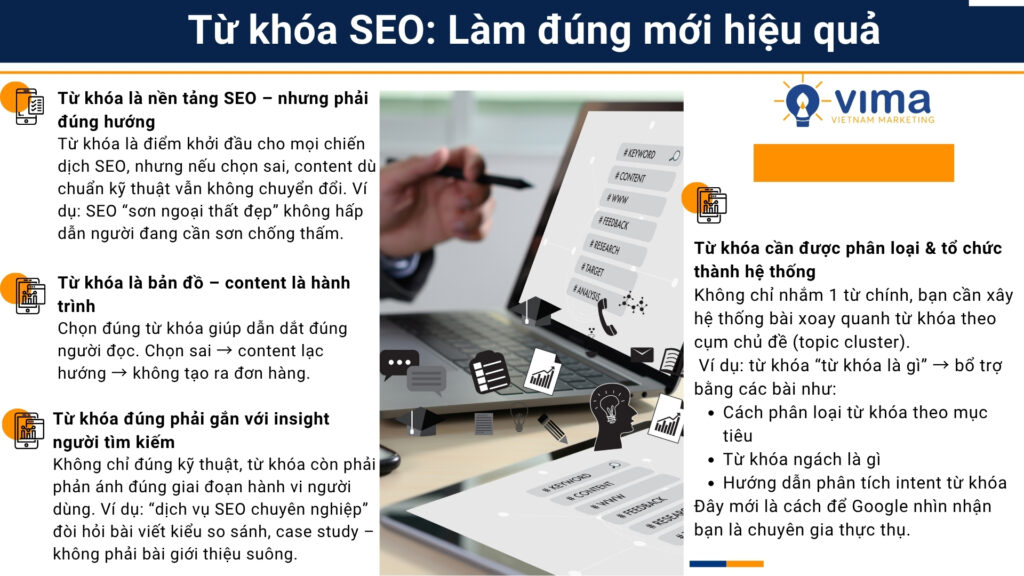 Từ khóa là bản đồ SEO – chọn sai, content có hay cũng lạc hướng và không ra đơn.