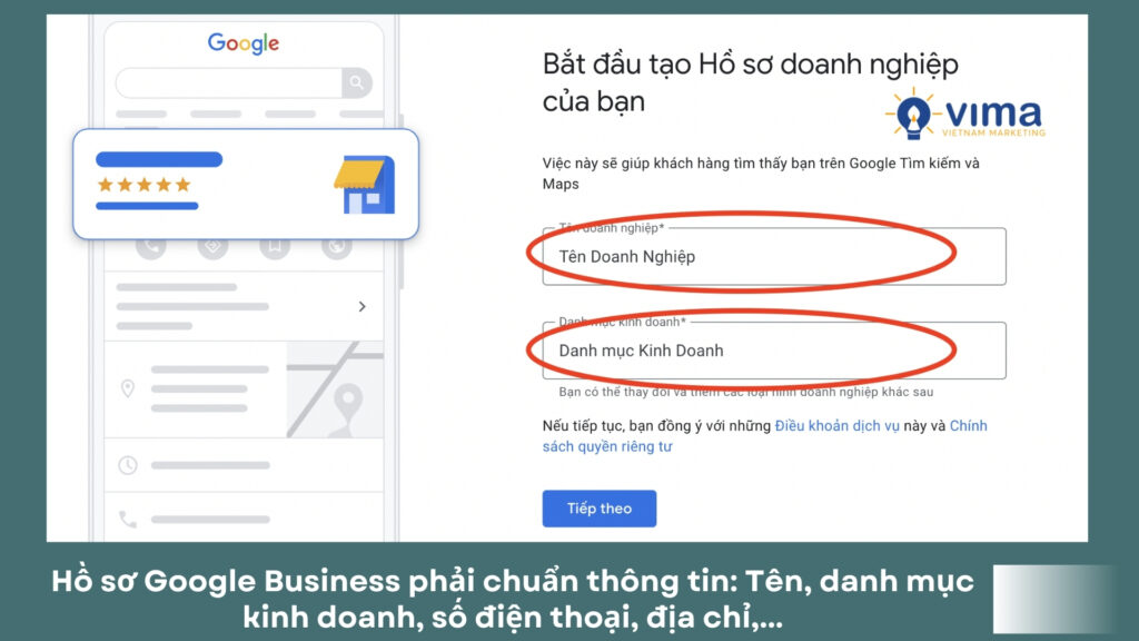 Sai thông tin hồ sơ là lý do chính khiến xác minh Google Maps thất bại.