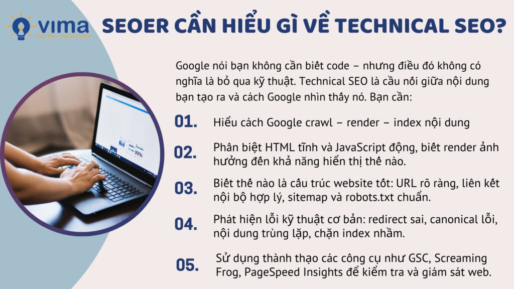 Làm SEO mà không hiểu kỹ thuật, bạn đang tối ưu thứ mà Google có thể… không nhìn thấy.