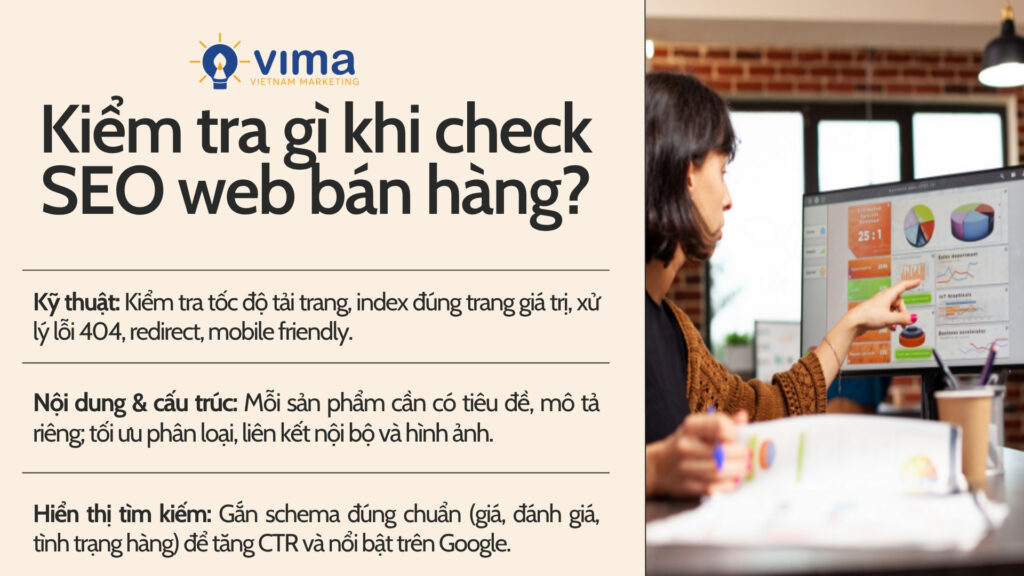 Cần đánh giá kỹ thuật, nội dung và hiển thị để website bán hàng lên top và thu hút khách hiệu quả.