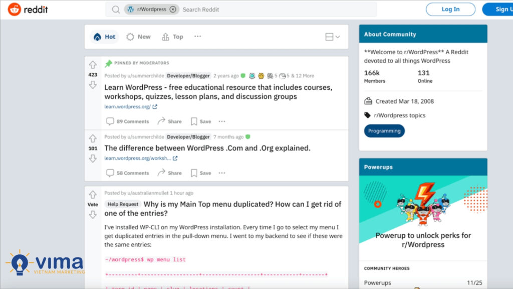 Trang thảo luận của cộng đồng người dùng WordPress 