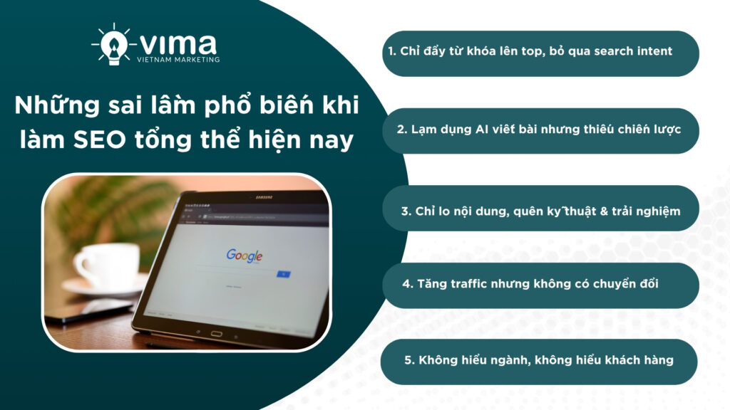 Làm SEO tổng thể sai cách sẽ tốn kém mà không hiệu quả.