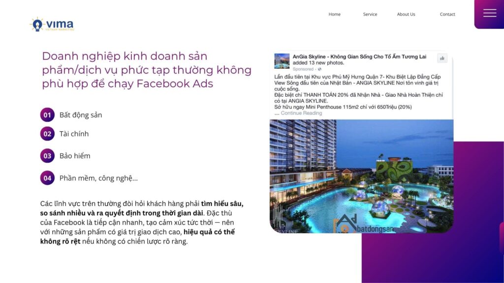 Doanh nghiệp có lĩnh vực kinh doanh phức tạp không nên đổ tiền vào chạy Quảng cáo Facebook