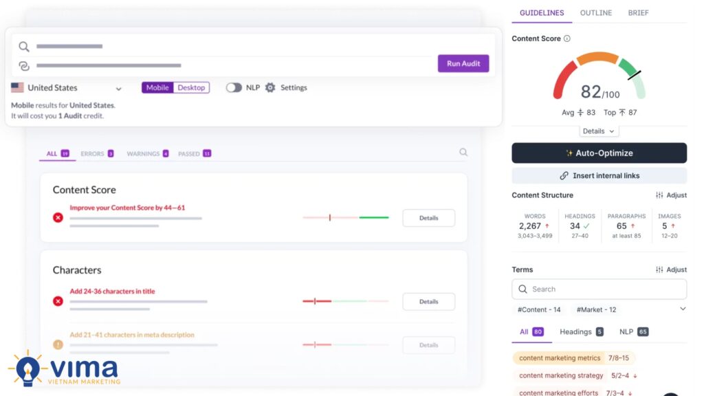 Surfer SEO và Clearscope giúp tối ưu nội dung sản phẩm dựa trên dữ liệu từ top Google, tăng cơ hội lên hạng và thu hút đúng khách hàng.