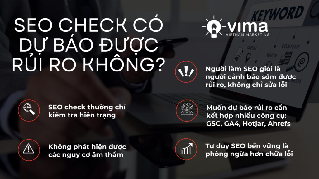 Công cụ SEO không cảnh báo rủi ro, trừ khi bạn biết phân tích xu hướng và kết hợp dữ liệu theo thời gian.