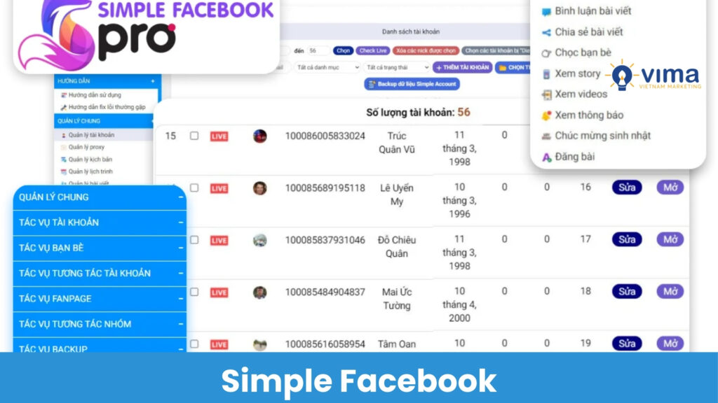 Simple Facebook giúp quét UID và tự động tương tác để tăng khách hàng và xây dựng thương hiệu cá nhân.