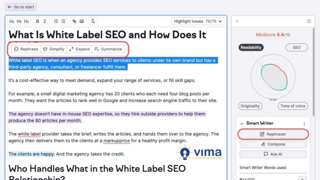 SWA tối ưu content theo Search Intent, mạnh dữ liệu nhưng hạn chế tiếng Việt.