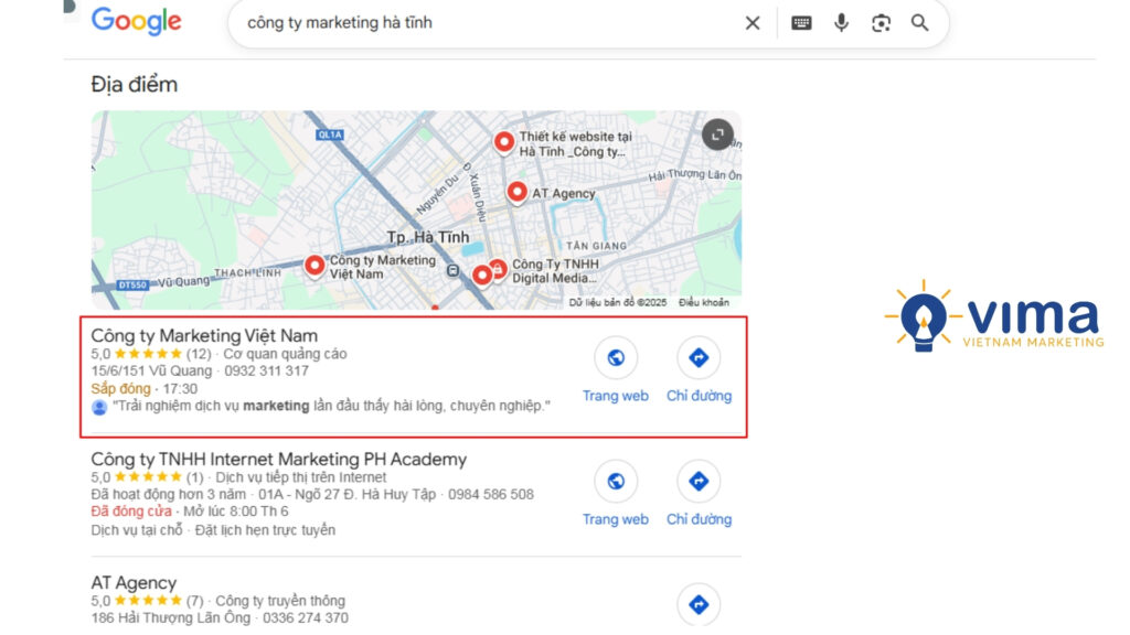 Dịch vụ SEO Google Map giúp doanh nghiệp tiếp cận khách hàng địa phương, tăng uy tín và doanh thu.