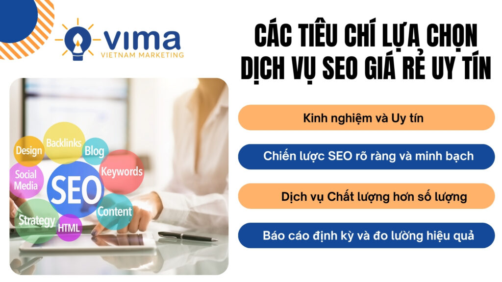 Dịch vụ SEO giá rẻ uy tín cần kinh nghiệm, chiến lược rõ ràng, chú trọng chất lượng và báo cáo minh bạch