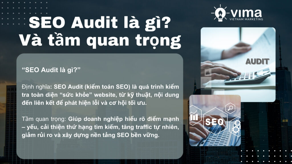 SEO Audit giúp kiểm tra toàn diện website để tối ưu hiệu suất và tăng trưởng bền vững.
