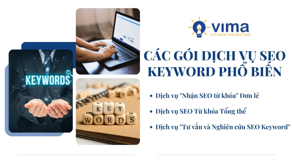Ba gói dịch vụ SEO keyword giúp doanh nghiệp tối ưu chiến lược từ khóa và tăng trưởng bền vững.