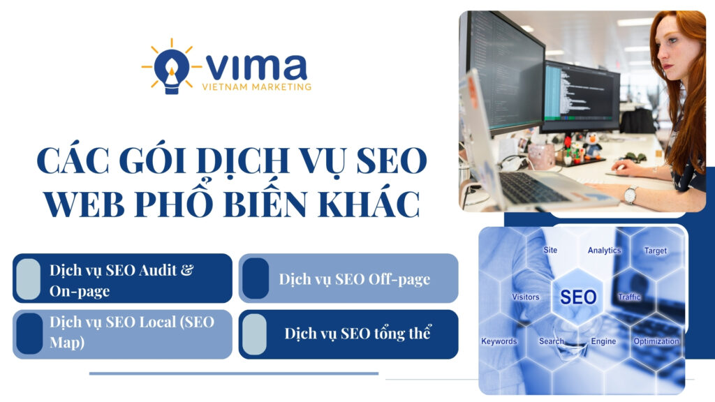 Các gói dịch vụ tối ưu web toàn diện giúp website tối ưu từ kỹ thuật, nội dung đến uy tín lâu dài.