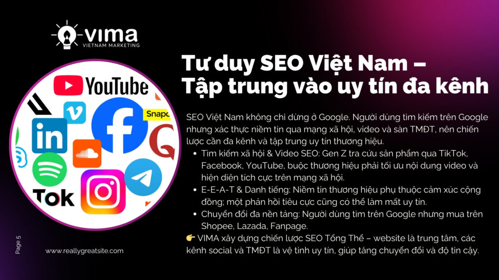 Chiến lược SEO hiện đại đòi hỏi xây dựng uy tín đa kênh và chuyển đổi đồng bộ.