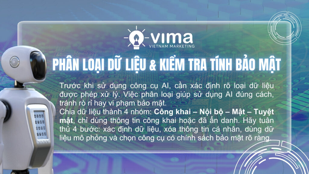 Phân loại và kiểm tra dữ liệu giúp đảm bảo an toàn khi làm việc với AI.