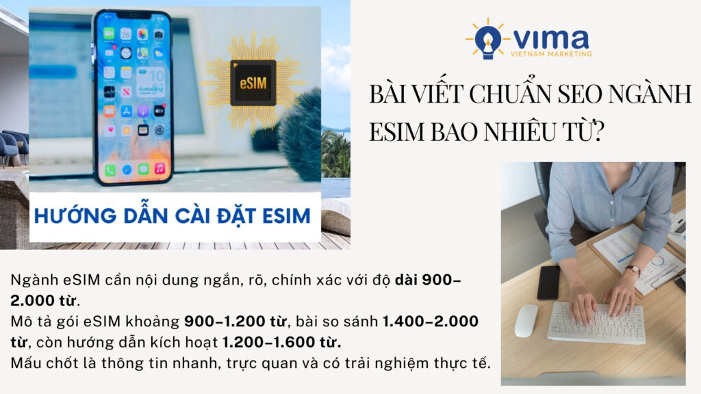 Nội dung eSIM tối ưu: ngắn, rõ ràng và tập trung vào thông tin chính