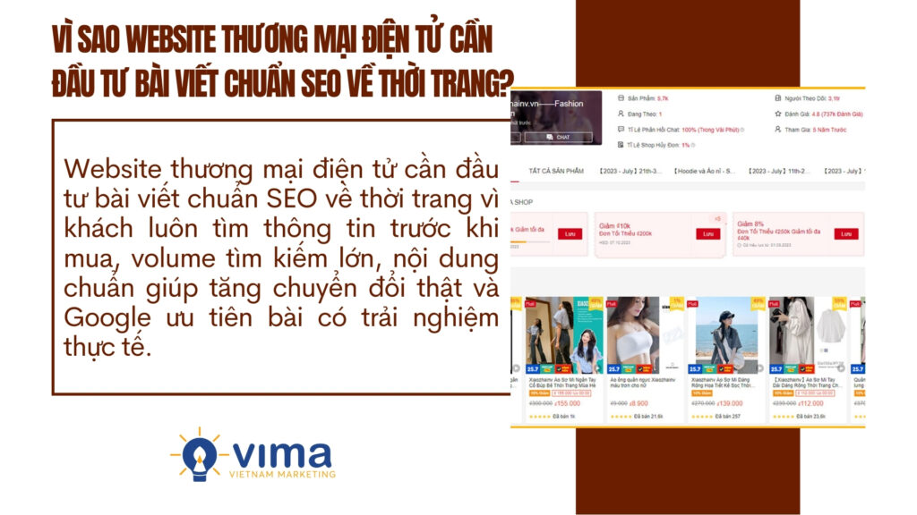 SEO thời trang giúp TMĐT tăng chuyển đổi nhờ insight thật và nội dung giàu trải nghiệm.
