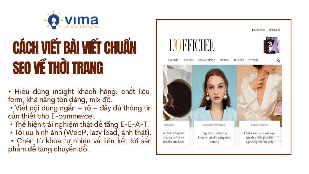 SEO thời trang hiệu quả khi nội dung rõ, thực tế và bám đúng nhu cầu khách
