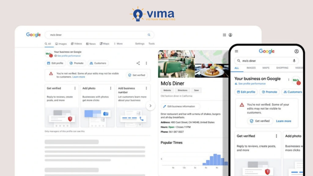 Đo hiệu quả SEO Google Map bằng dữ liệu hành vi thực tế từ Google Business Profile.