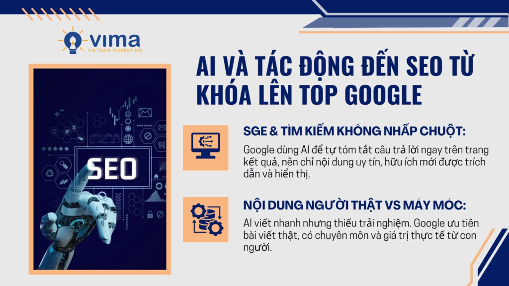 AI đang tái định hình SEO, buộc doanh nghiệp tạo nội dung thật, giá trị và đáng tin cậy.