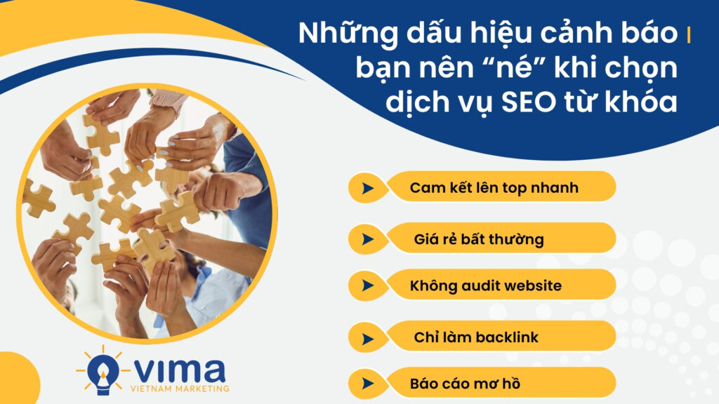 Nên tránh đơn vị SEO hứa hẹn nhanh, giá rẻ, thiếu minh bạch và không đo hiệu quả.