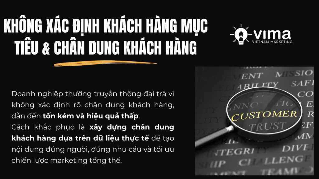 Thiếu chân dung khách hàng khiến truyền thông lãng phí và kém hiệu quả.