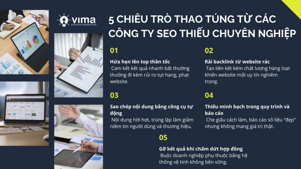 Doanh nghiệp cần cảnh giác chiêu trò SEO rủi ro từ các công ty thiếu chuyên nghiệp.