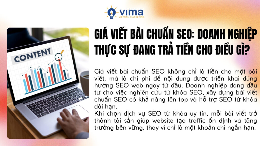 Giá viết bài chuẩn SEO là khoản đầu tư cho hiệu quả SEO web bền vững, không chỉ là nội dung.