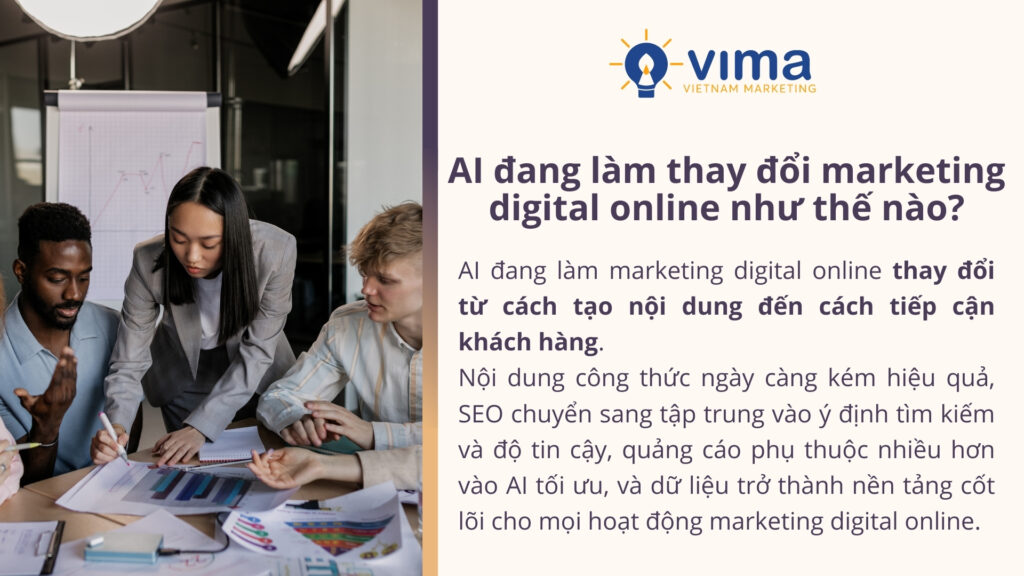 AI đang tái định hình marketing digital online dựa trên nội dung chất lượng, dữ liệu và hành vi tìm kiếm