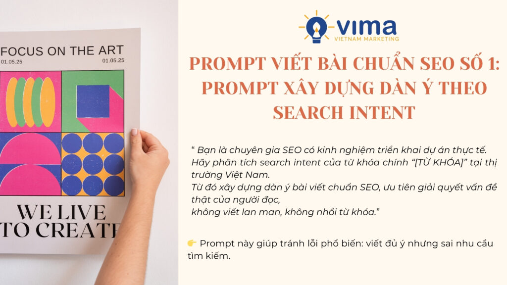 Hướng dẫn chung giúp xây dựng dàn ý đúng search intent, tránh viết lan man và sai nhu cầu.