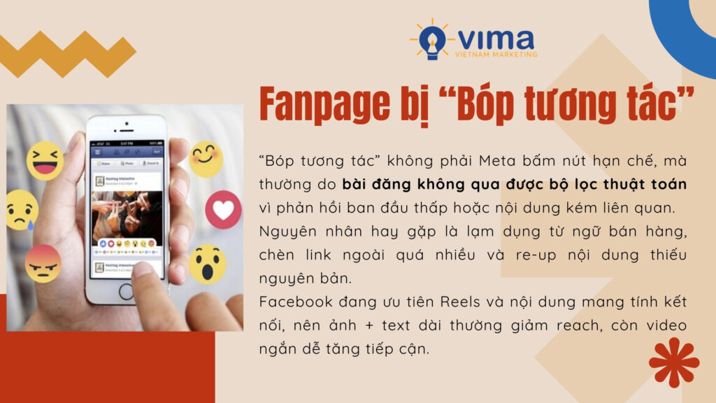 Bóp tương tác là tín hiệu nội dung chưa phù hợp thuật toán và người dùng.