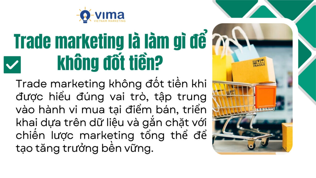 Trade marketing không đốt tiền khi tập trung đúng hành vi mua, dựa trên dữ liệu và gắn với chiến lược marketing tổng thể.