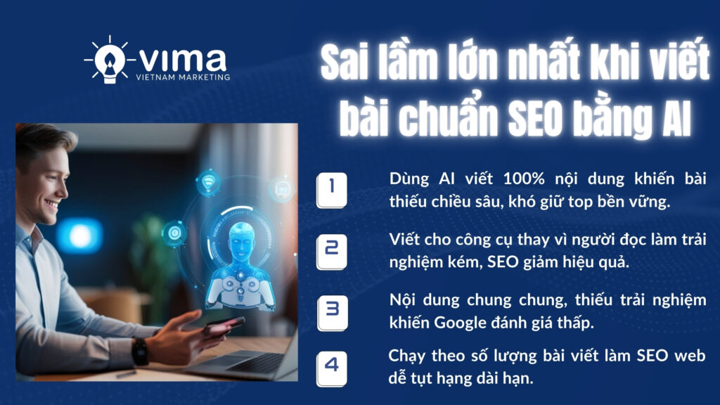 Dùng AI đúng cách, có biên tập và trải nghiệm thực để bài SEO bền vững.