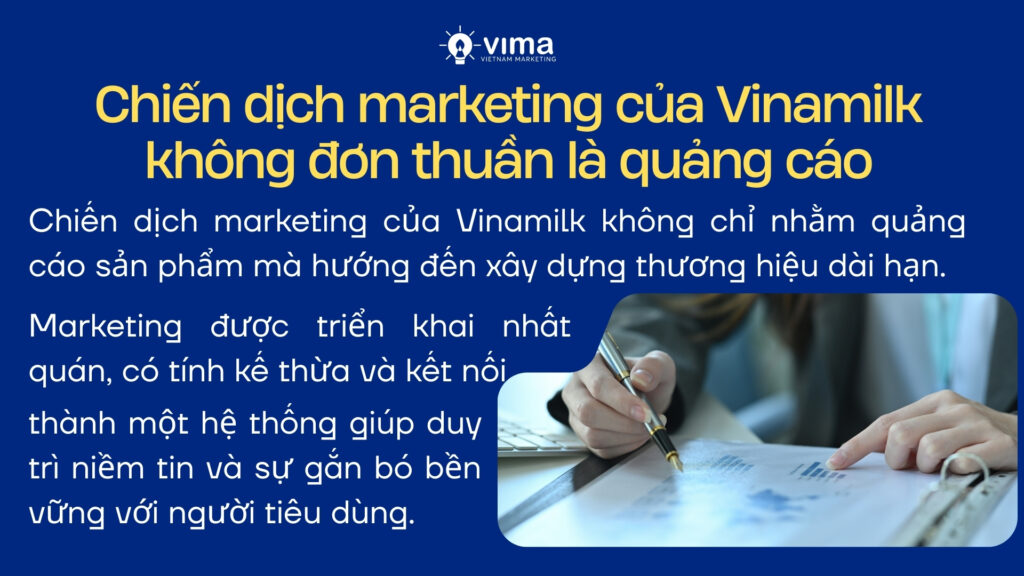 Chiến dịch marketing của Vinamilk tập trung xây dựng niềm tin thương hiệu lâu dài, không chạy theo quảng cáo ngắn hạn