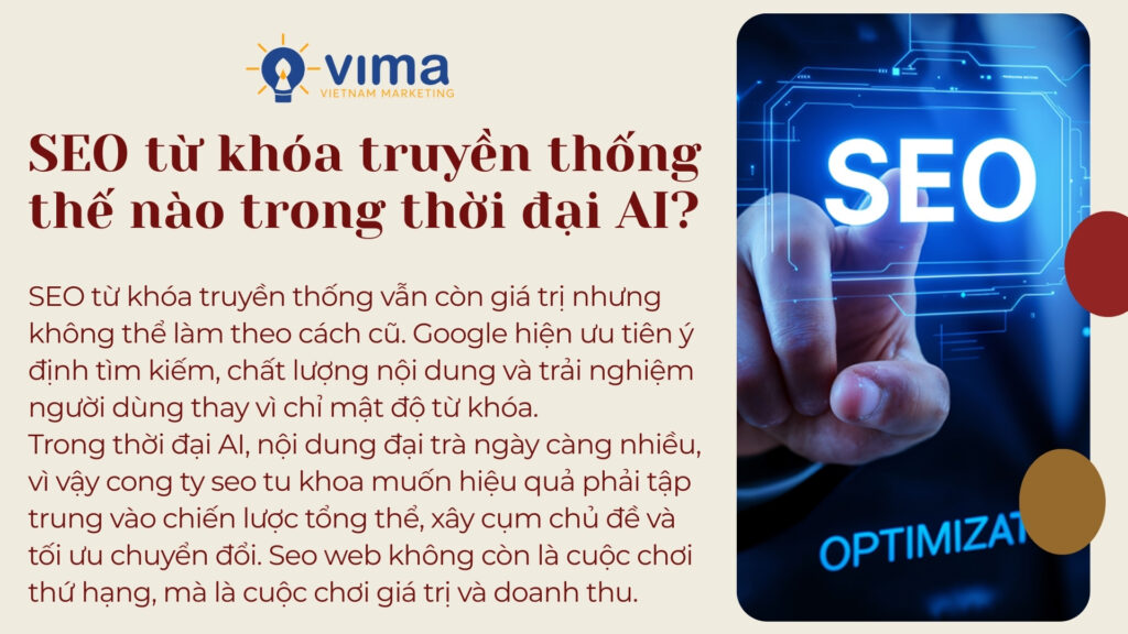 SEO từ khóa hiện đại không chỉ chạy top, mà tập trung giá trị nội dung, intent và chuyển đổi.