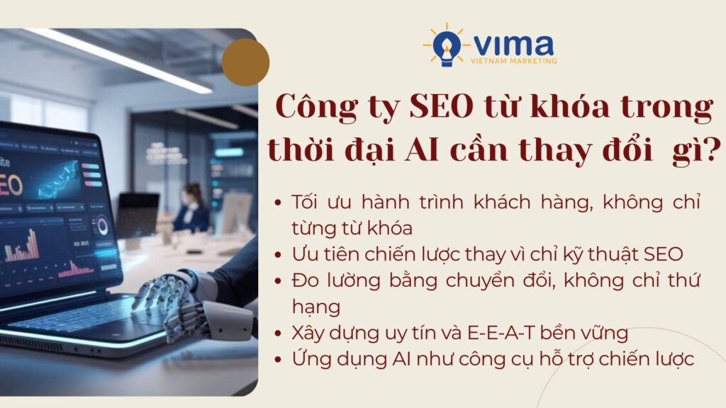 Cong ty seo tu khoa phải chuyển sang chiến lược và chuyển đổi.